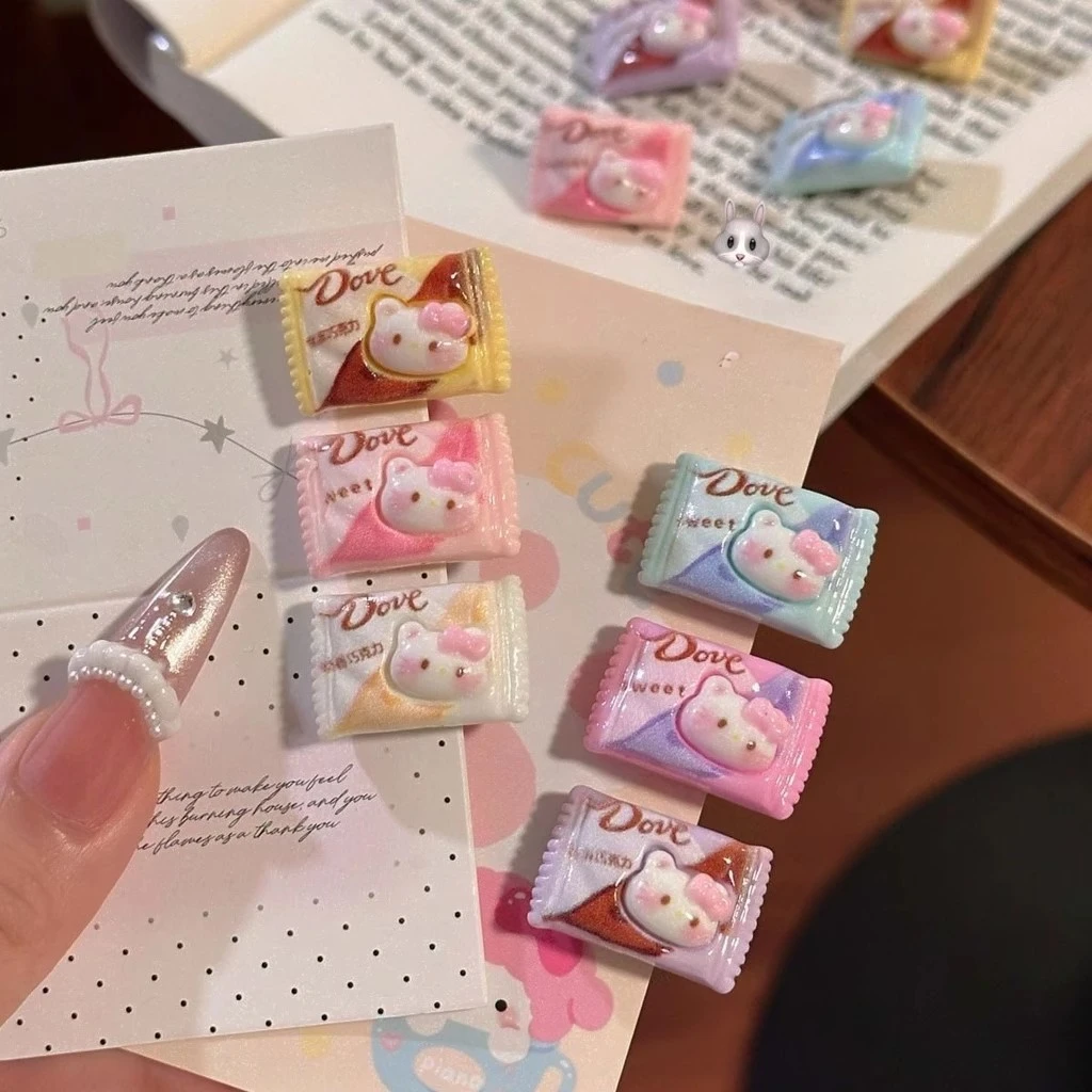 可爱KT巧克力糖果发夹可爱卡通搞怪发卡少女心学生闺蜜刘海边夹子