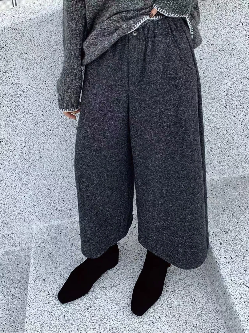 凤姐定制 {自留裤} F0122025001 冬季新款加绒立体剪裁显瘦休闲裤