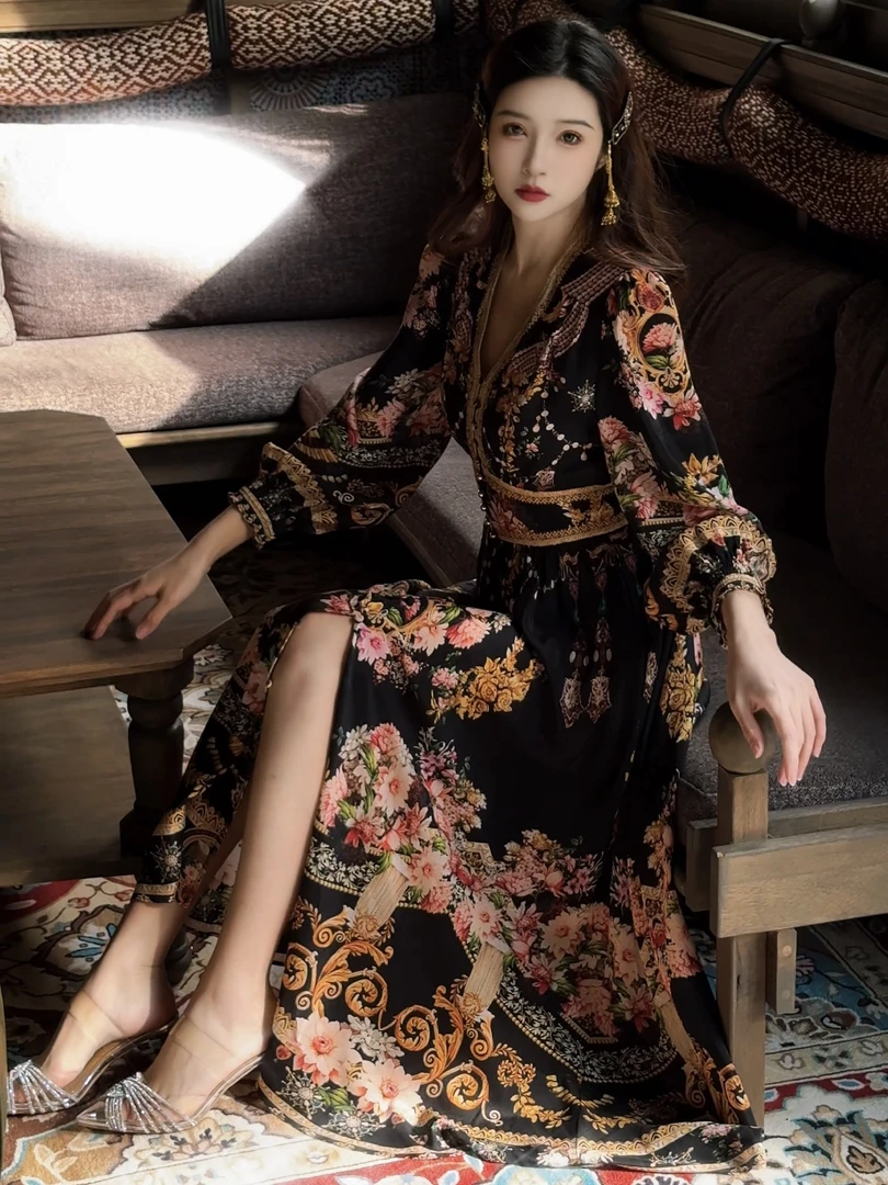 【2025珠帘玉幕-瑶瑶】重磅100桑蚕丝连衣裙HF25010