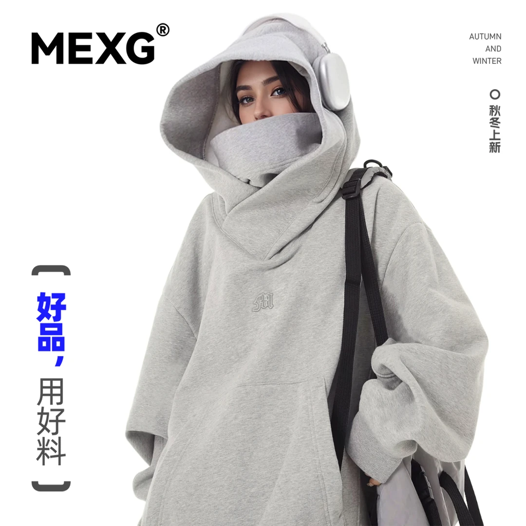 【“加绒复合棉”卫衣】MEXG！百搭宽松！潮流属性！秋冬保暖舒适W160