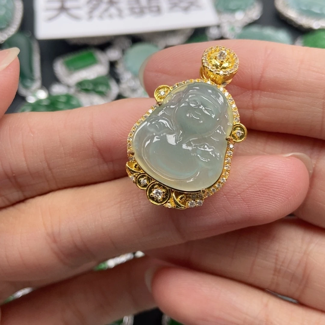 翡翠未镶嵌吊坠(不含链)