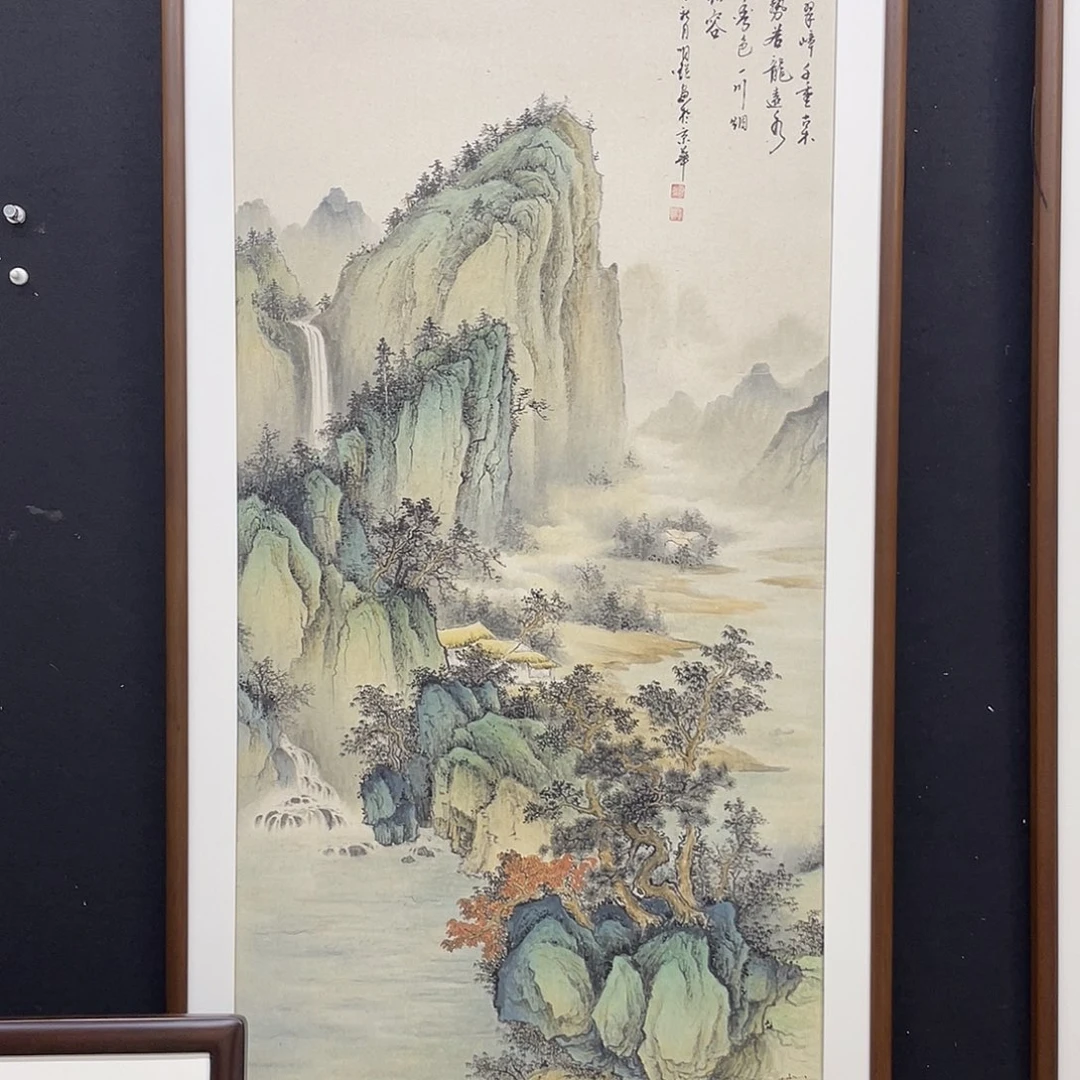 朵****国画国画作品，精品山水，带框包邮