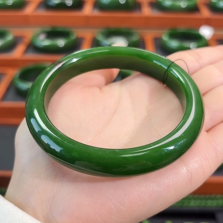 和田玉（碧玉）未镶嵌手镯61-62