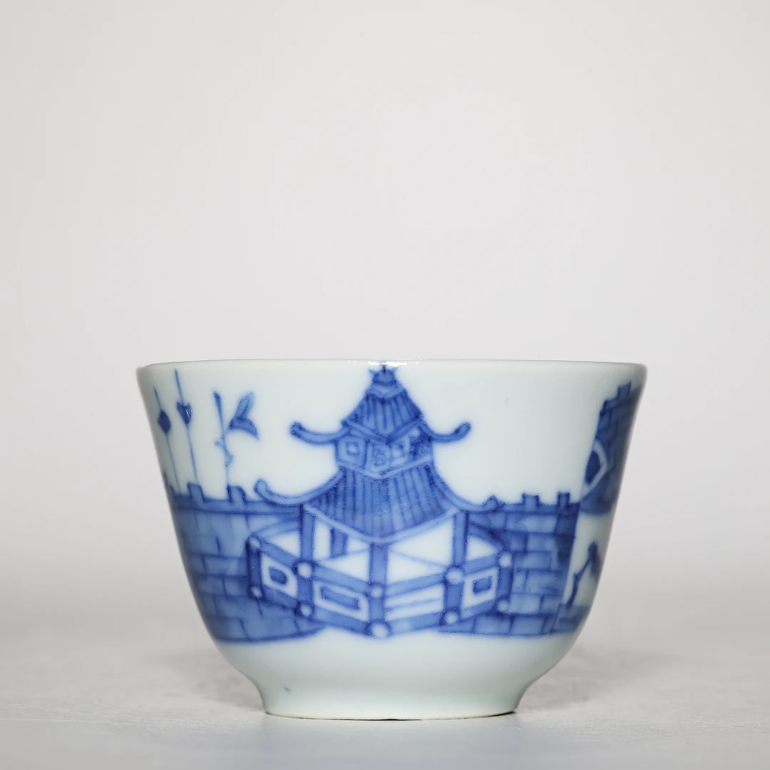 6032清中期·青花山水纹杯