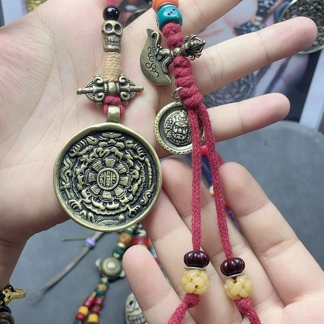 卤****子黄利马铜麟甲熊九宫八卦牌