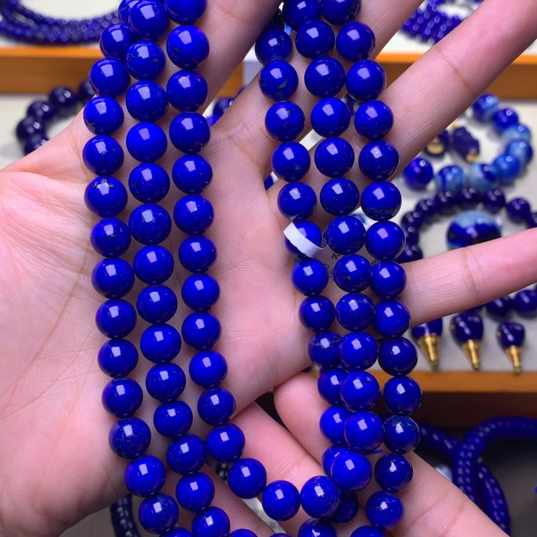 青金石未镶嵌手串8.8mm