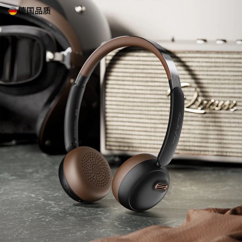 柏林之声2025新款复古头戴式耳机无线蓝牙主动降噪美拉德穿搭风格