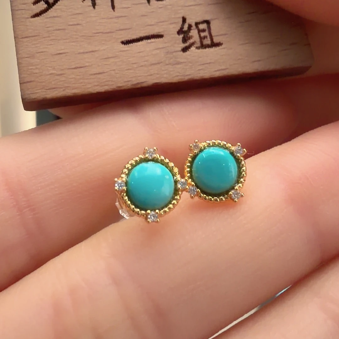 绿松石银S925镶嵌颈饰