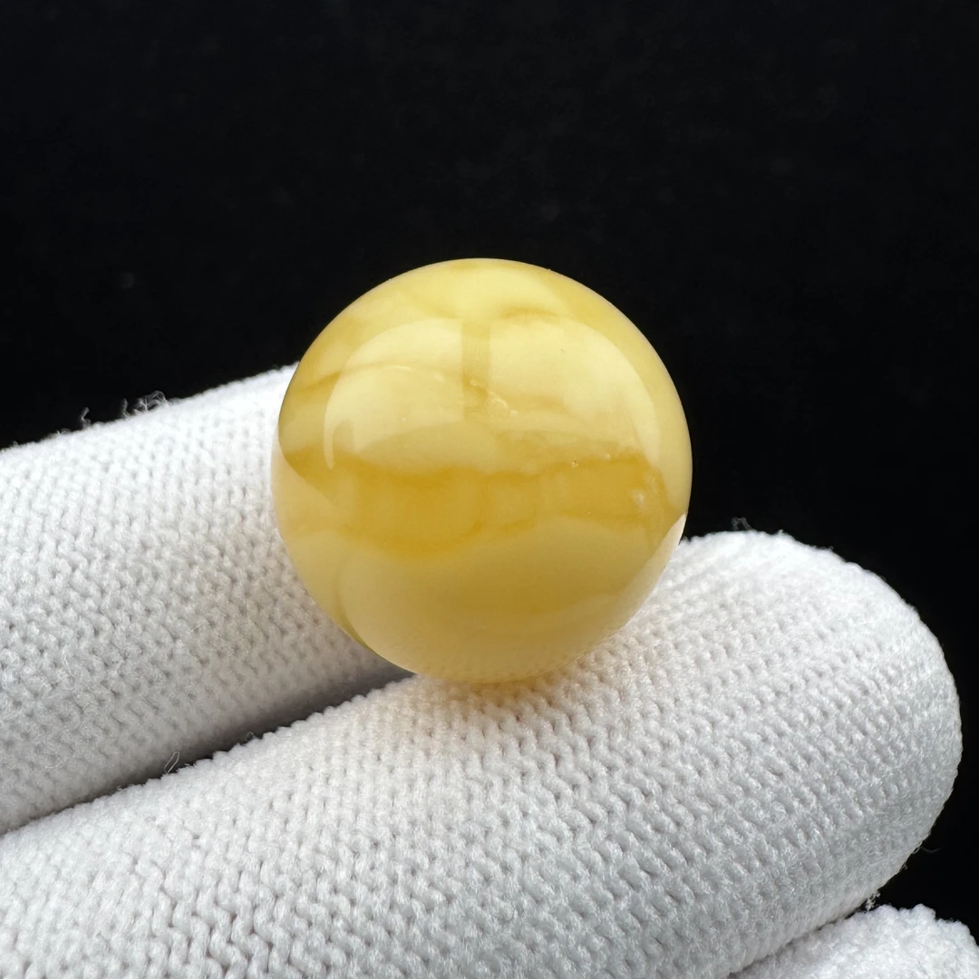 A1767天然原矿蜜蜡 浓蜡妖花单株 18.9mm支持复检 假一罚四