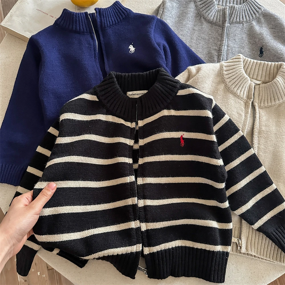 儿童秋季针织开衫毛衣2025春秋儿童卡通春秋上衣中小童毛衣否