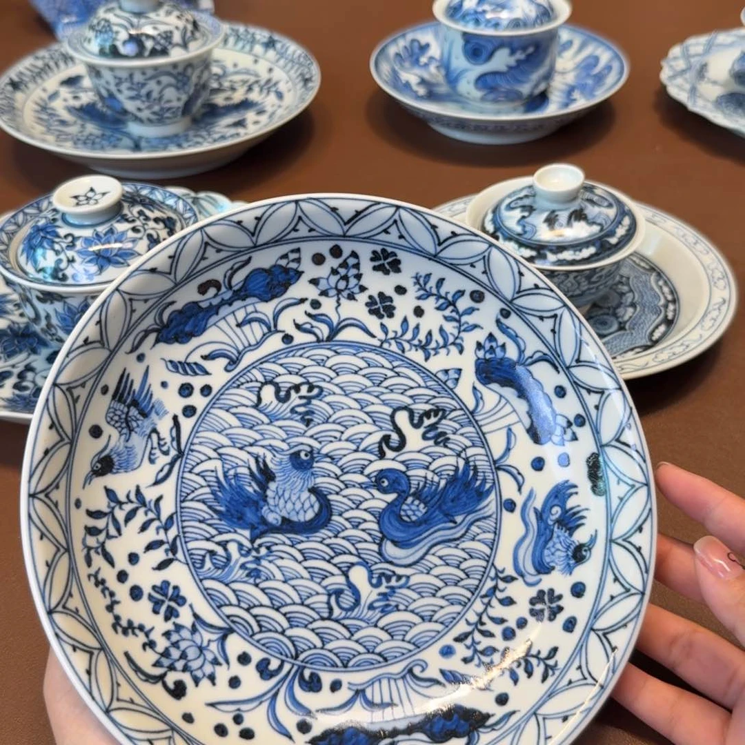 手工手绘茶具壶承