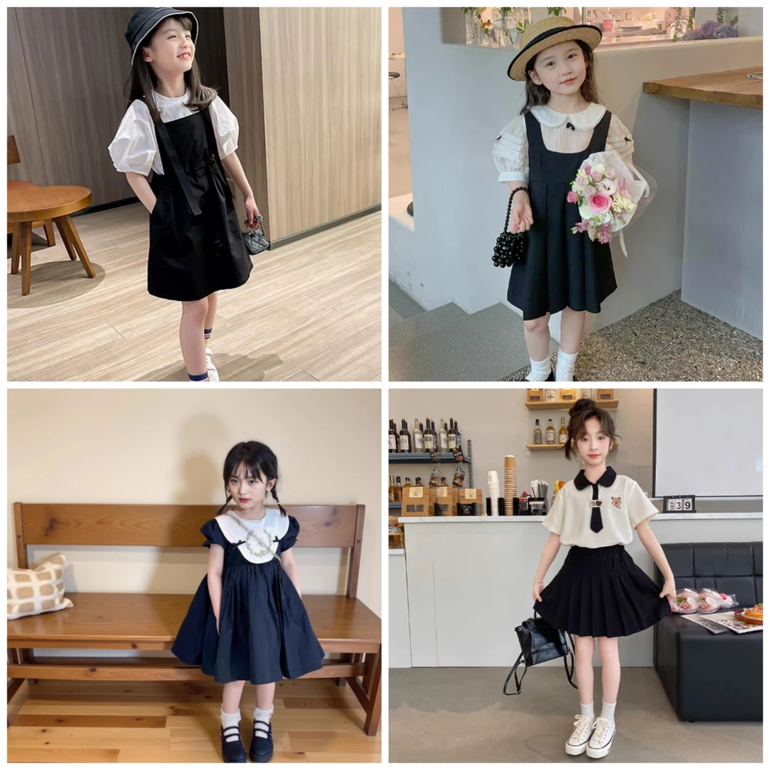 101-199儿童百搭时尚套装夏款夏天洋气时髦韩版女孩女童小童牛仔