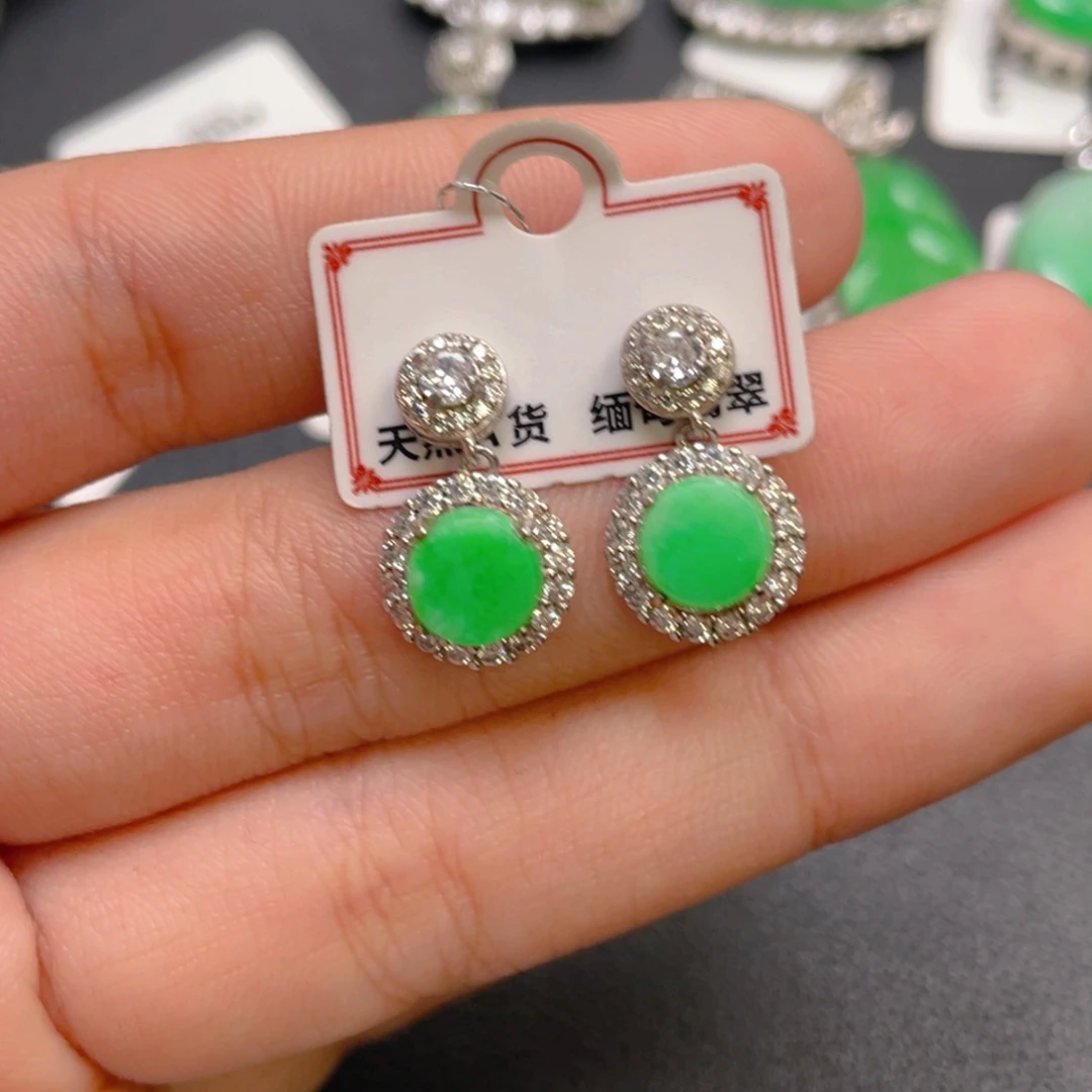 翡翠银S925镶嵌颈饰