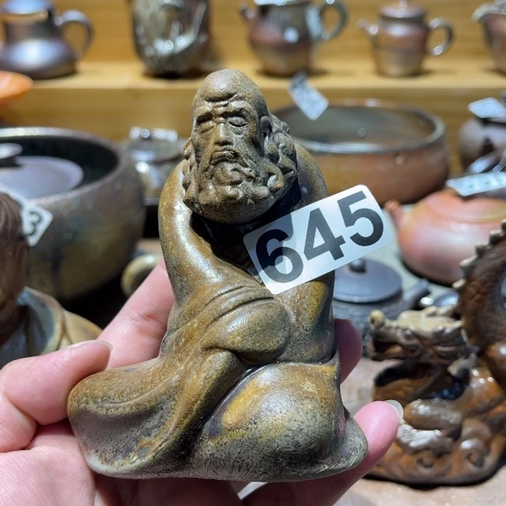 手工制作柴烧摆件645