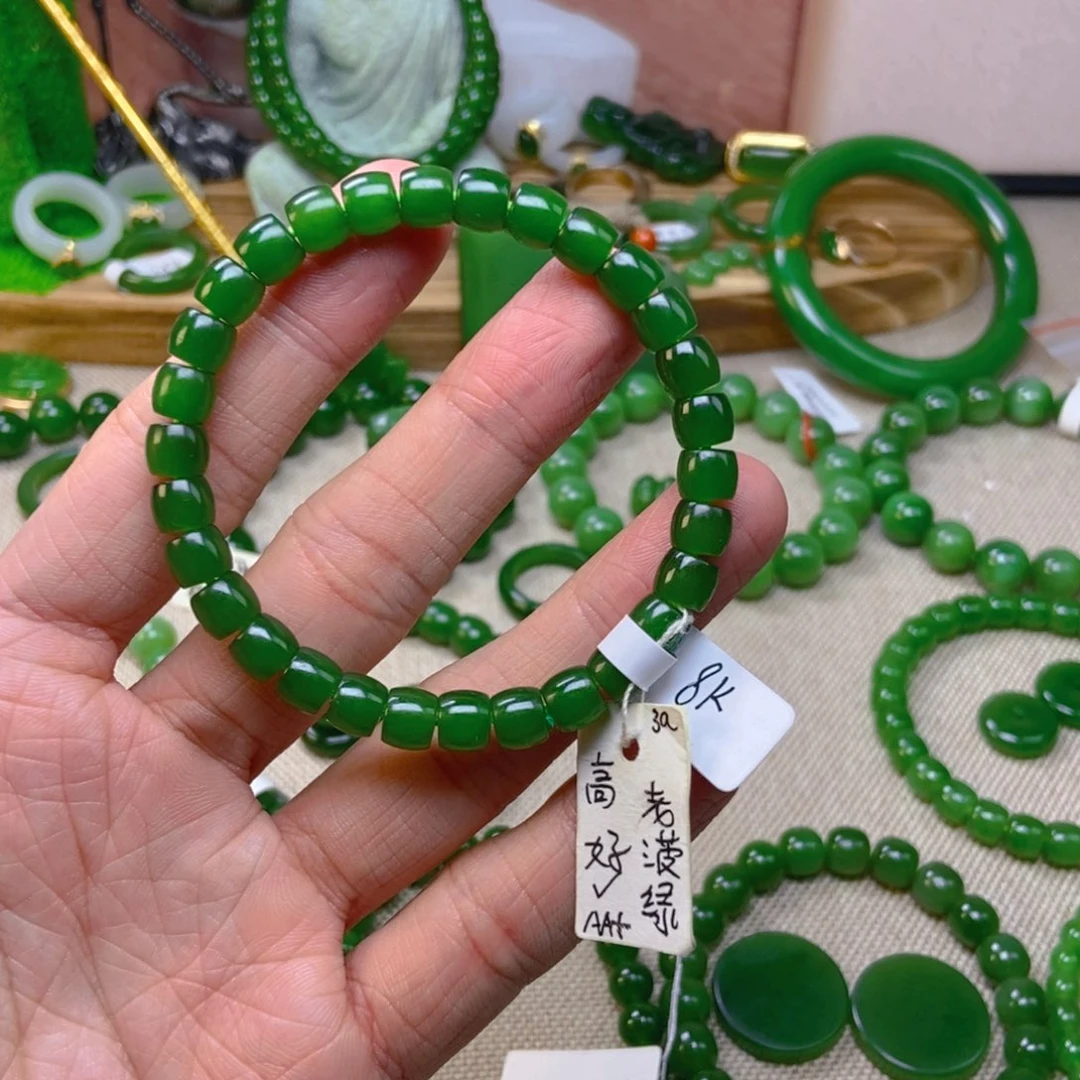 郭***宝和田玉（碧玉）未镶嵌手串