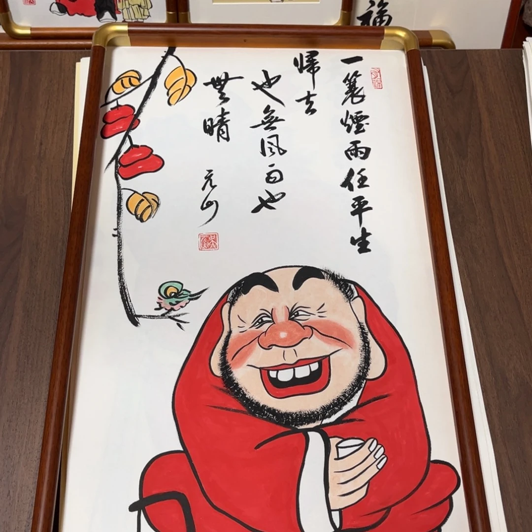 国画纯手绘禅意画作品