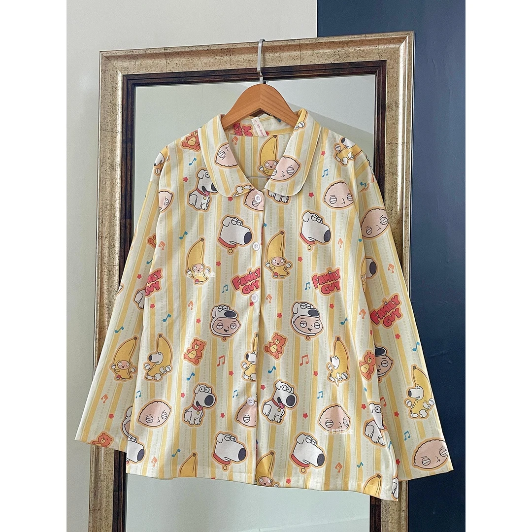 范哲萨 恶搞之家狗饺香蕉秋冬睡衣套装