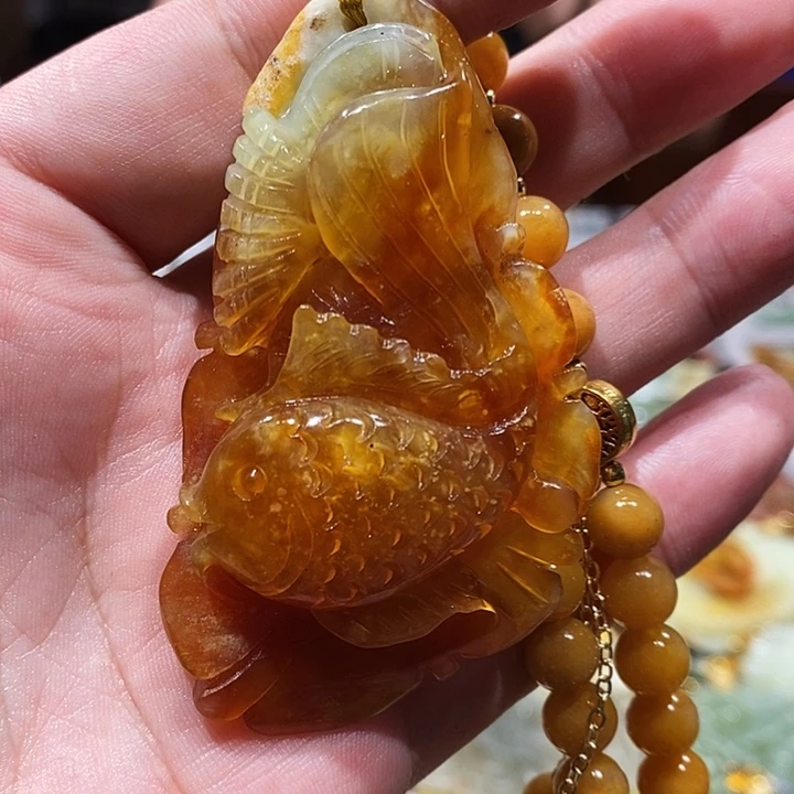 未镶嵌岫玉毛衣链