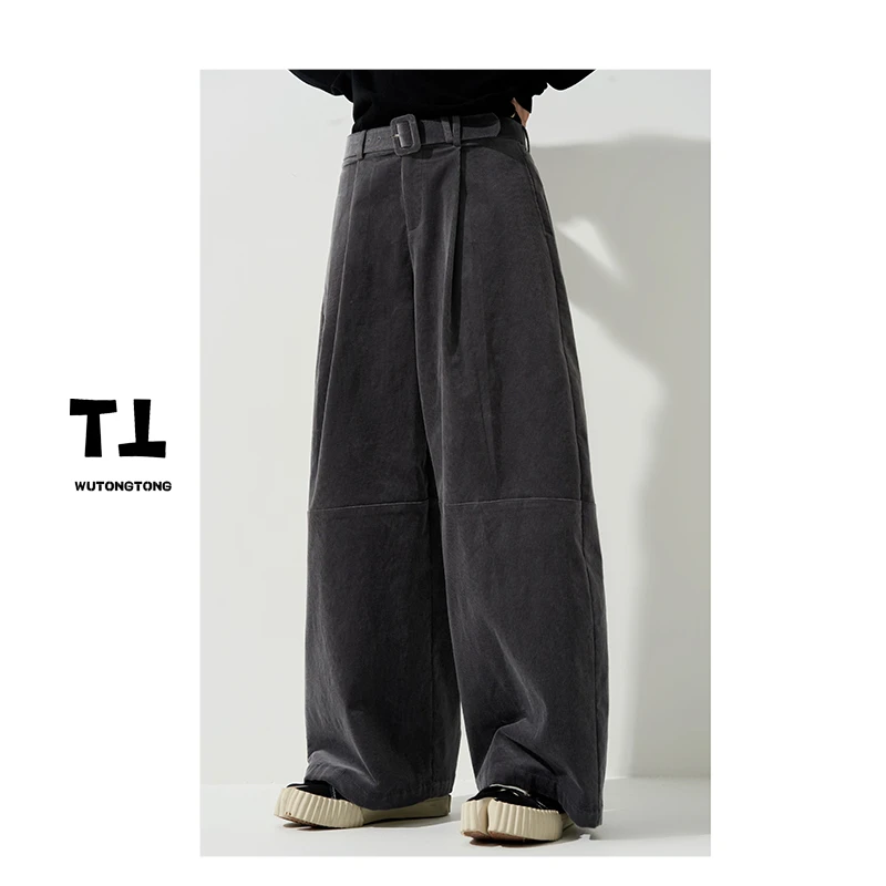 现货【晓奇物语】秋季新款灯芯绒休闲裤宽松直筒裤女韩版长裤62773