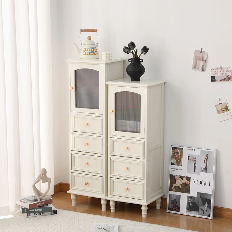 轻奢美式乡村储藏五斗柜高柜家用多功能创意小柜子实木收纳柜组合