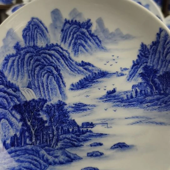 多***宝全手工山水盘子（福利品）