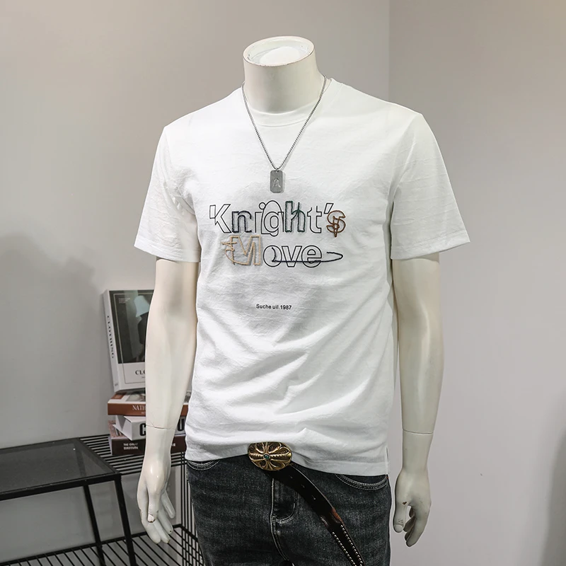 DeweLvum匠心制作！！一眼就爱上!薄款时尚印花休闲透气短袖t恤男潮