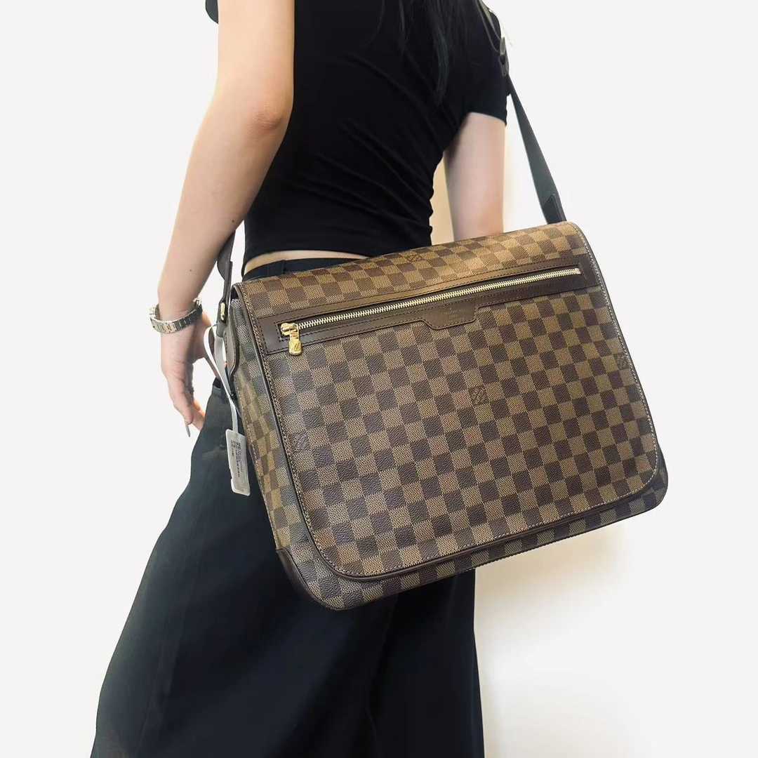 95新 LouisVuitton/路易威登 LV棕棋盘格单肩包 2506260007