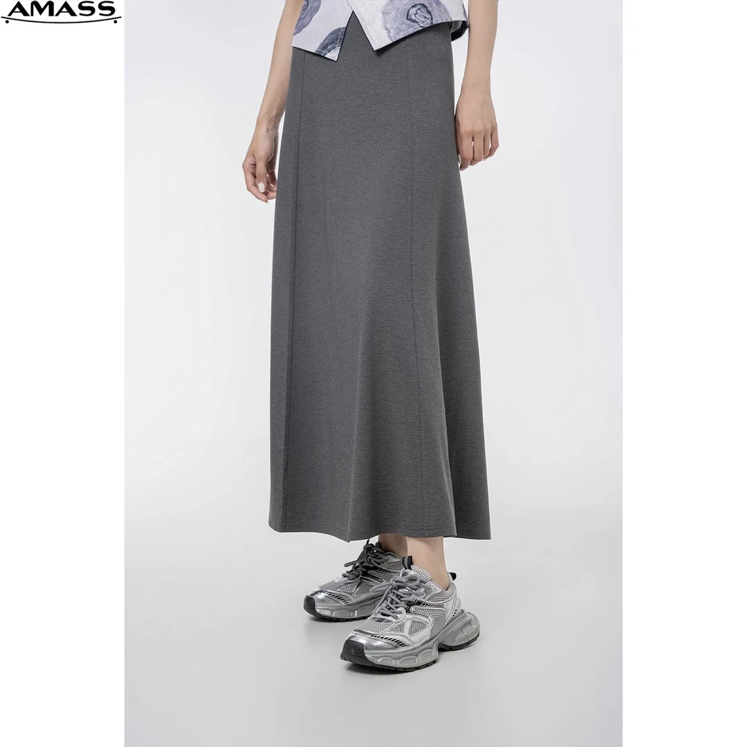 AMASS/阿玛施粉丝（回馈款）气质百搭垂坠感显瘦半身裙5200502