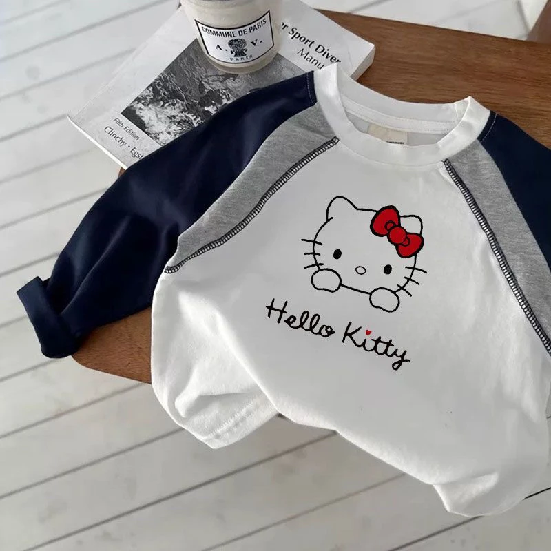 女童纯棉长袖T恤卡通宝宝儿童新款上衣春秋季可爱小童休闲打底衫T