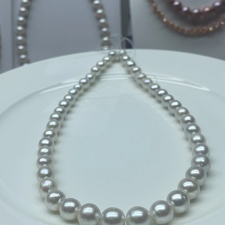 未镶嵌8-9冷白金属光淡水珍珠