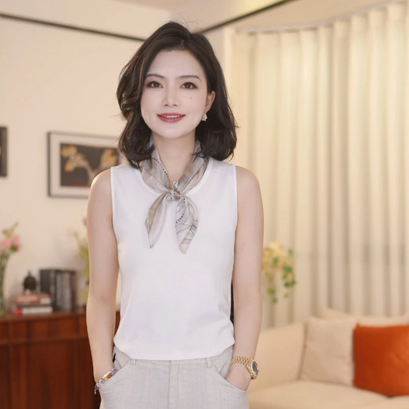 阿楠anan100桑蚕丝8姆米西丽纱洋气猫咪印花夏季丝巾方巾50*50cm