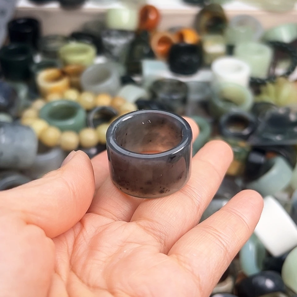 【闪购商品】合金蛇纹石玉戒指