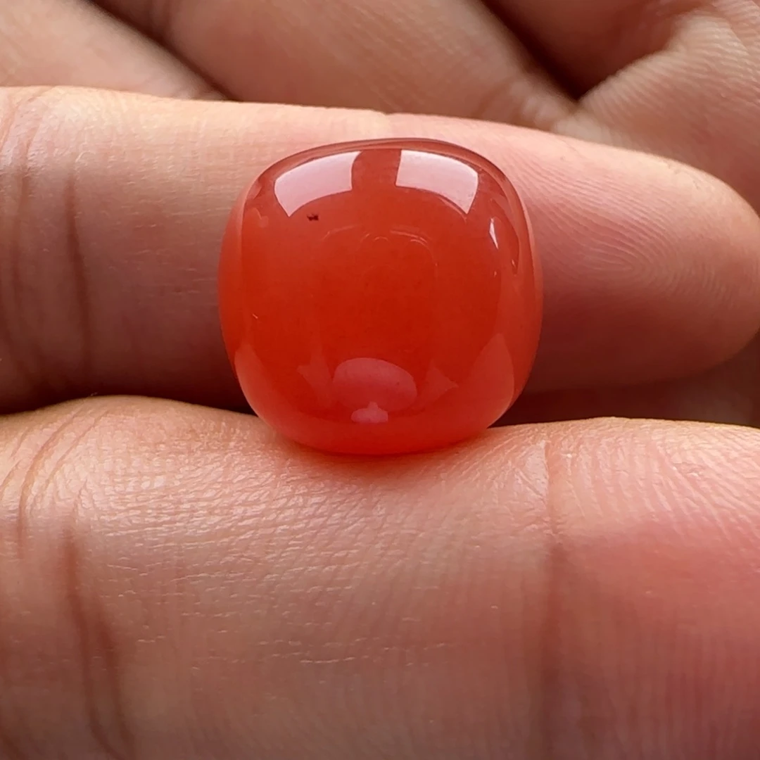 南红玛瑙老型13.4×12.6未镶嵌迷***旦白纹