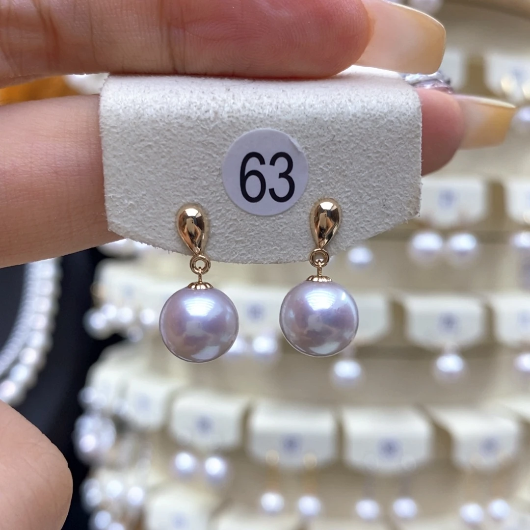 耳饰淡水珍珠18K金镶嵌