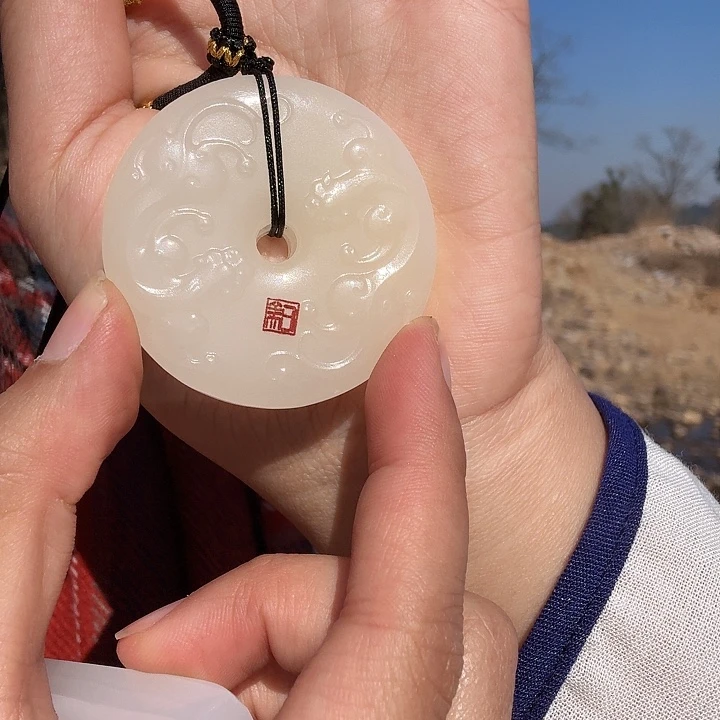 龙虎山屿师兄平安扣白玉