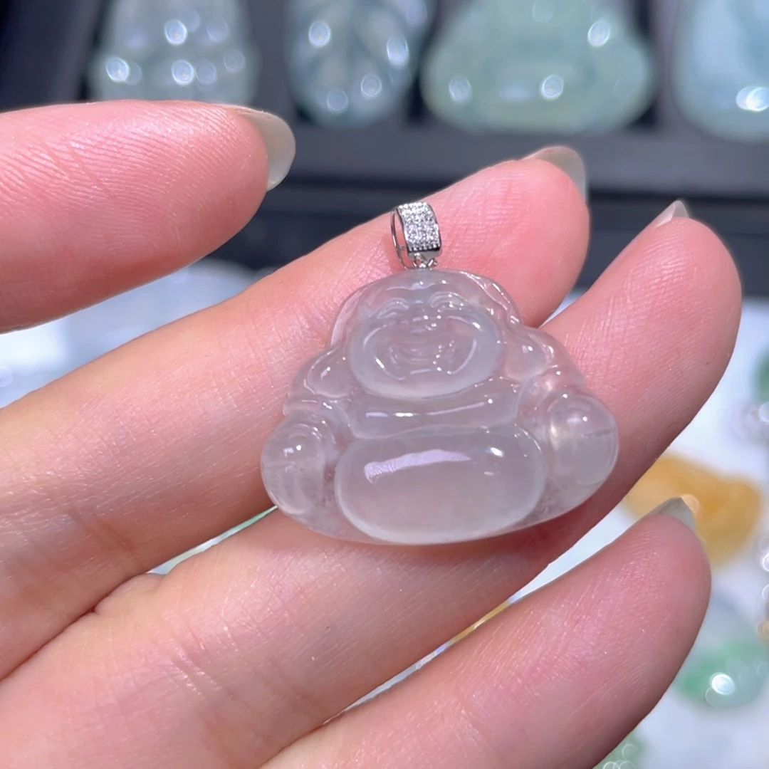 颈饰18K金镶嵌翡翠翡翠