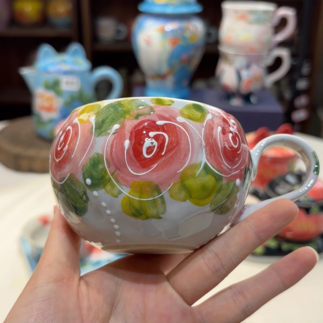 景德镇手绘高温釉下彩陶瓷茶具