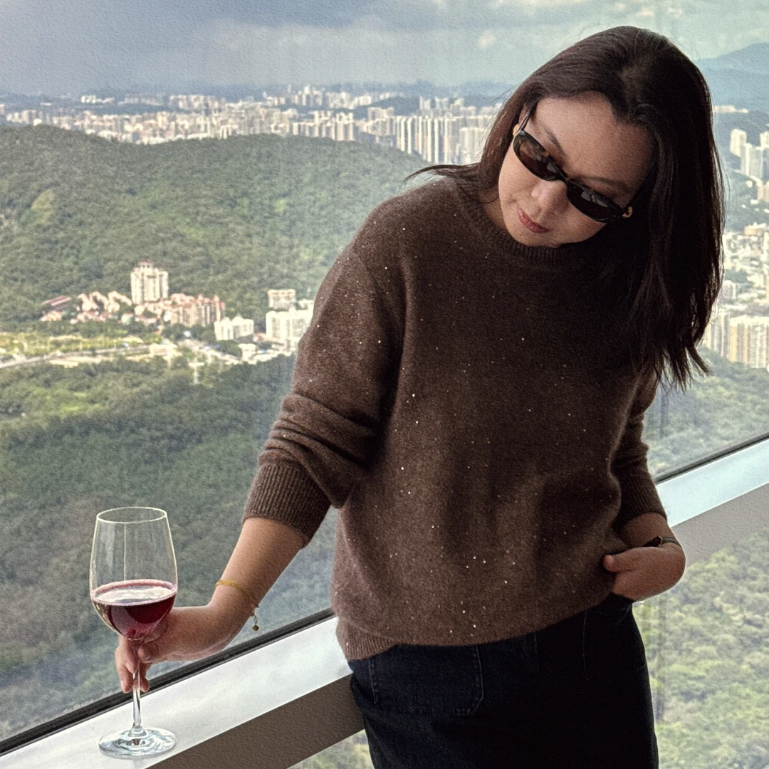 Ms.Qnn“银河系”30羊绒＋38羊毛细闪珠片宽松慵懒针织衫 52T577 Q姐