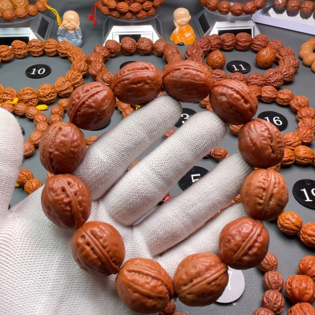 手串文玩核桃野生核桃大枣型秋子手串