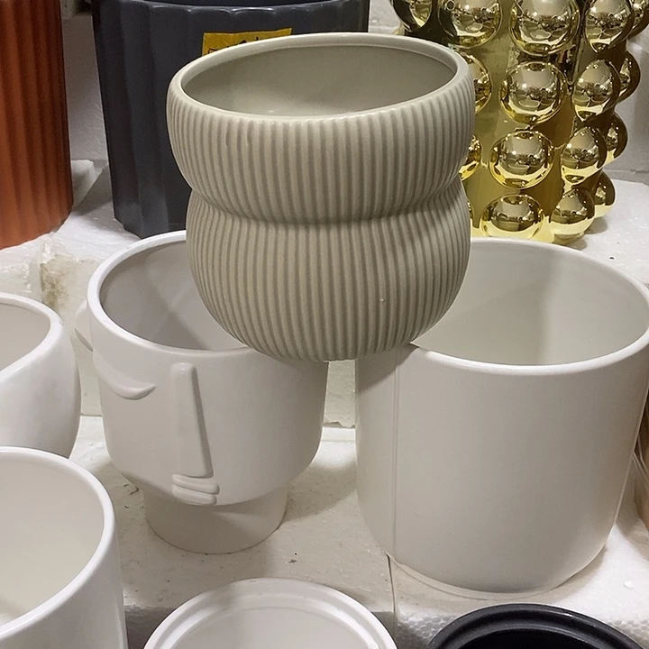 摆件陶盆有孔 微瑕介意勿拍