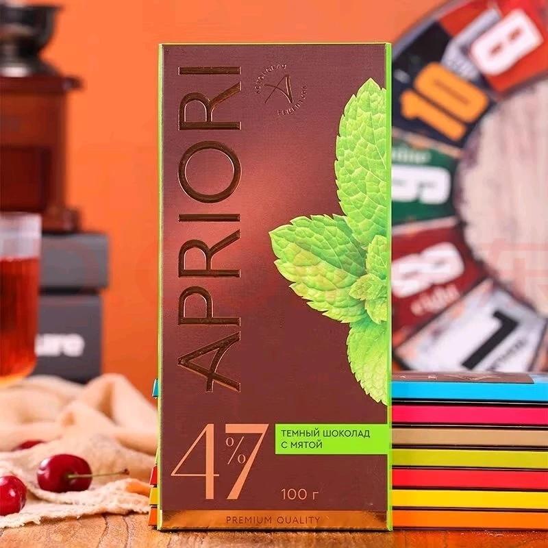 则成俄罗斯进口爱普里奥骑士牌47%可可薄荷巧克力100g