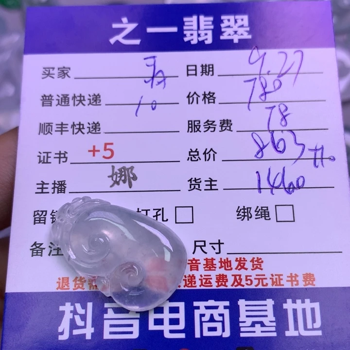 颈饰未镶嵌翡翠青****服