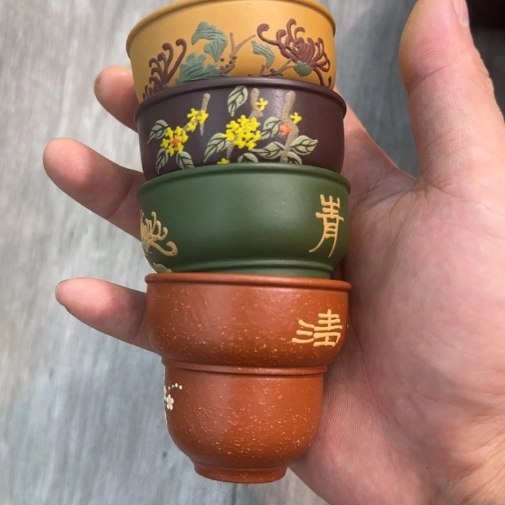 茶杯紫砂慈*心全手工制作工艺