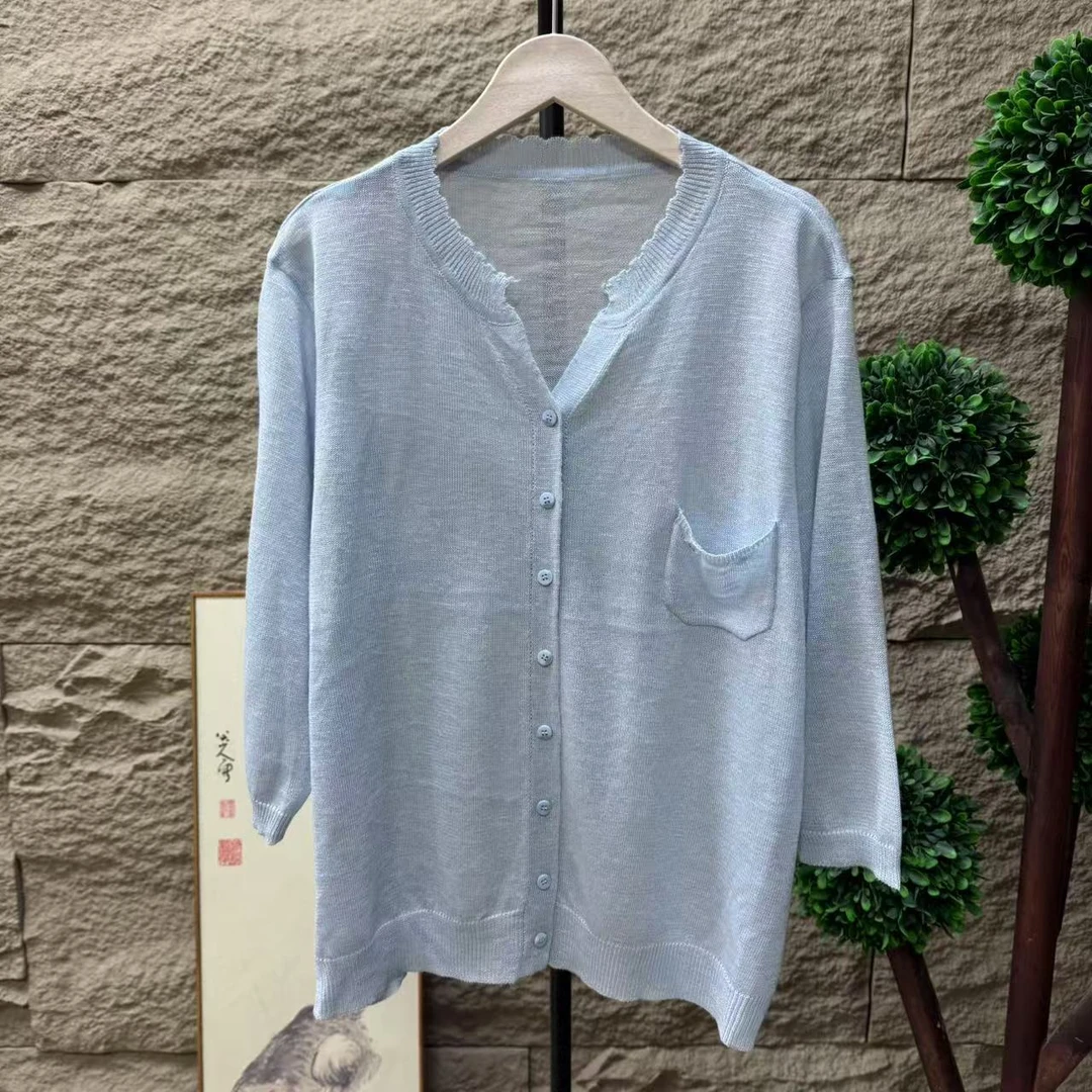 13867字母百搭气质清凉上档次清爽简约T恤宽松