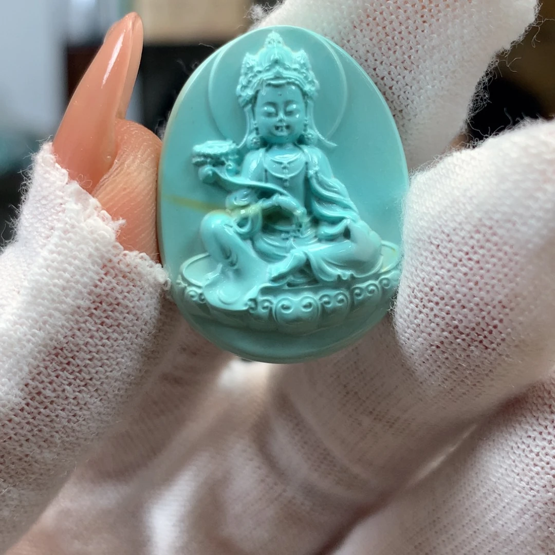 绿松石未镶嵌挂件