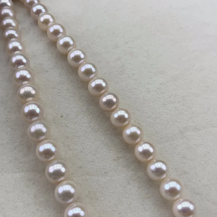 淡水珍珠银S925镶嵌颈饰8.5-9极光炫彩高品