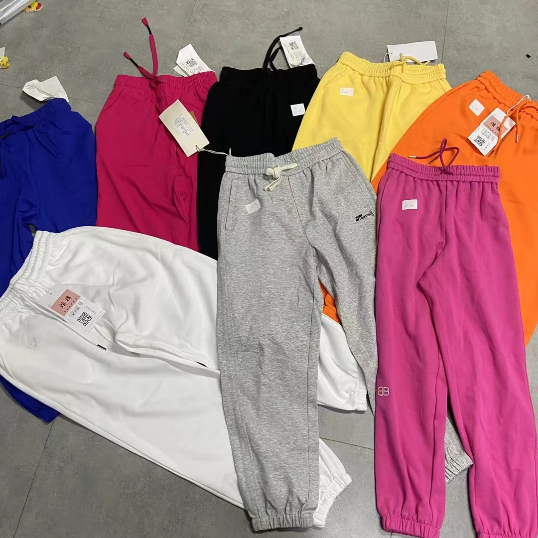 中腰高腰常规系带女宽休闲长裤束脚女士 DZ250867