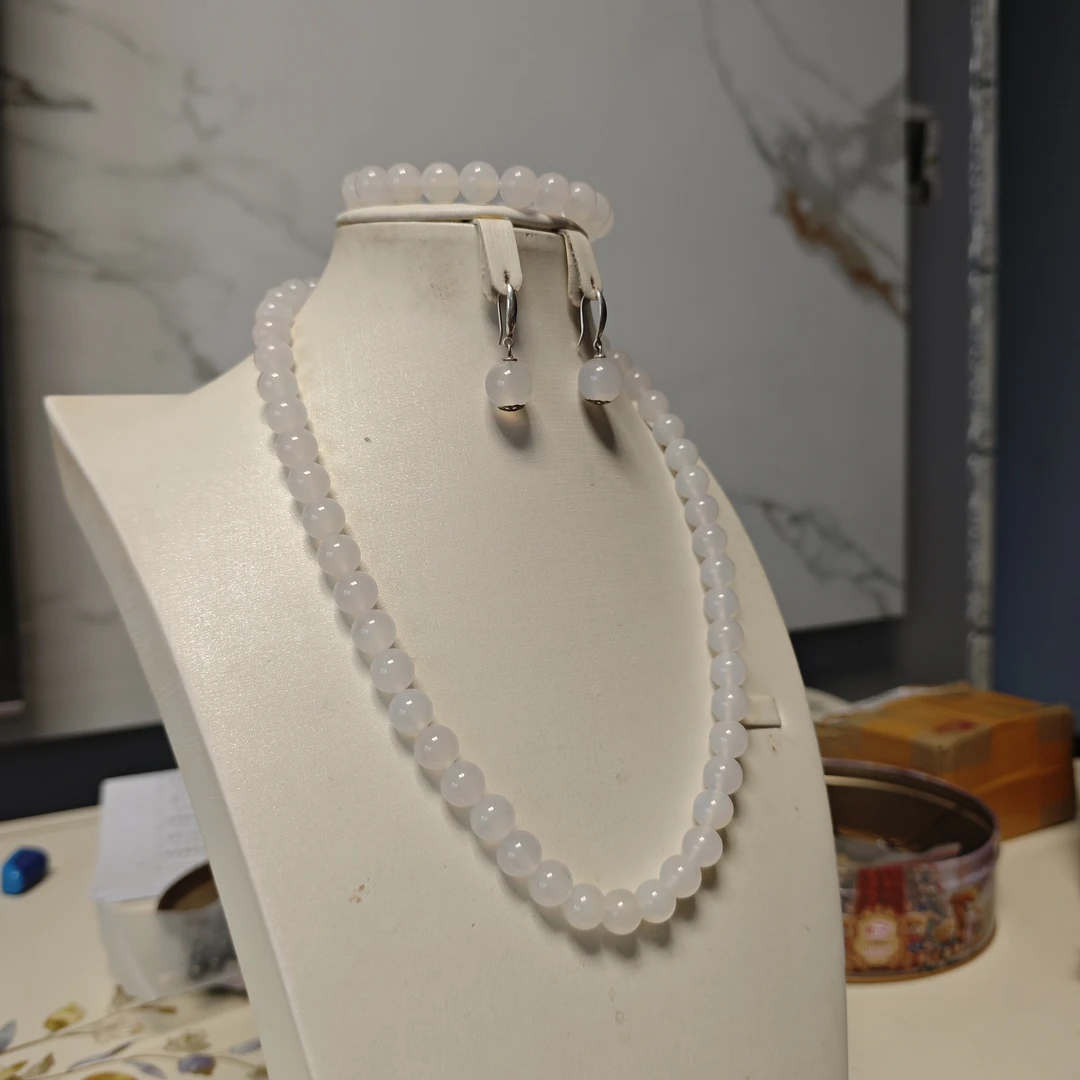 非金属仿水晶项链 非金属仿水晶项链（单珠耳环款）