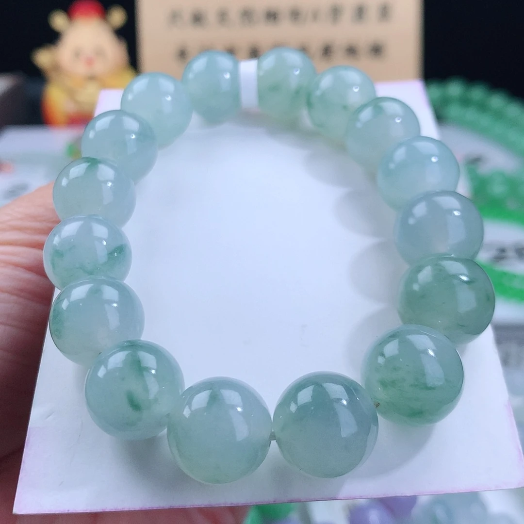 翡翠手链未镶嵌卡13mm