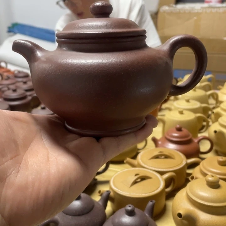 紫砂紫砂底槽青  掇只